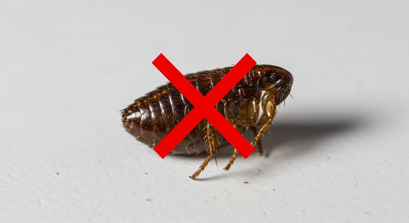dead flea red x