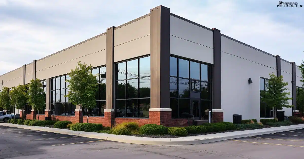 Commercial building in Rowlett TX serviced by Preferred Pest Management for professional commercial pest control